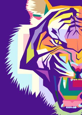 Tiger WPAP Illustration 