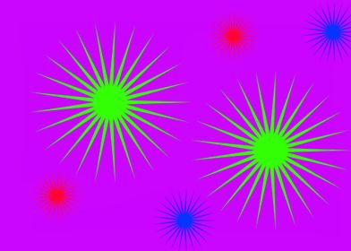 Fireworks on Purple