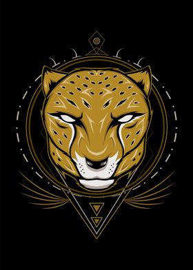 Cheetah Head  Illustration
