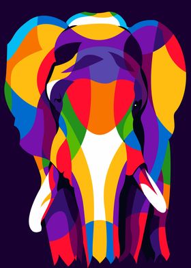 elephant in pop art design