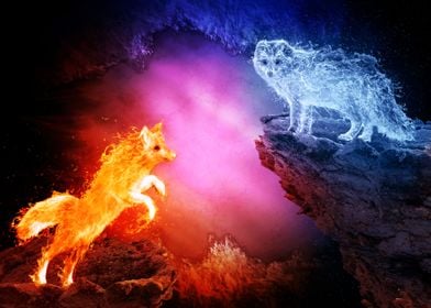 Fire vs Water Fox