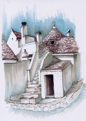 Italian Trulli Sketch