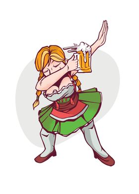 Oktoberfest girl dabbing