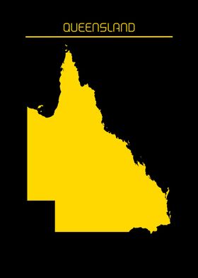 Queensland Map Gold