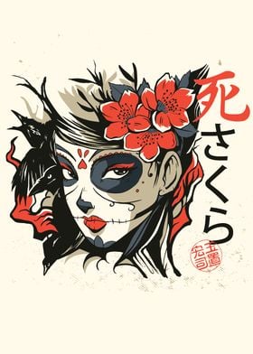 Sugar skull girl asian