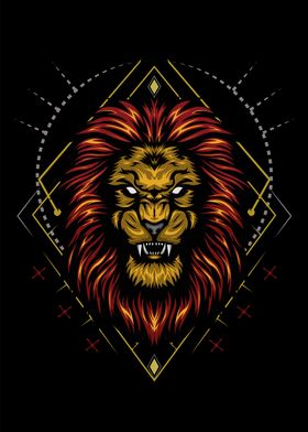 vector lion illustration