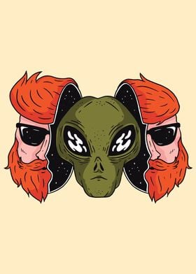 Hipster alien