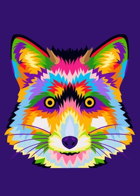 Colorful Fox Vector 