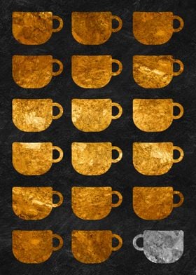Gold coffe mugs