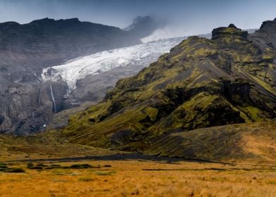 Glacier in the mountains