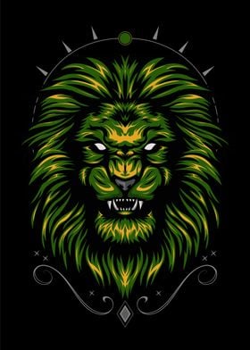 The Lion head Illustration