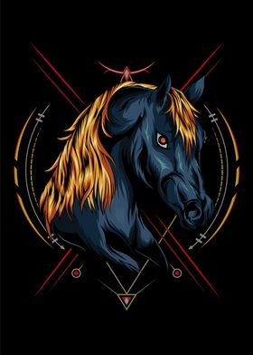 vector horse  illustration