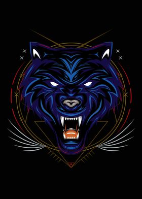 The wolves vector logo