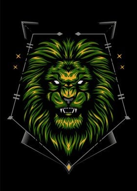 The Lion green vector