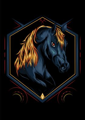 vector horse logo