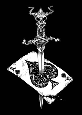 Ace of Spades Skull Dagger