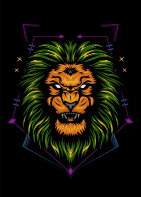 The King Lion Illustration
