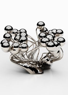 Polished metal sculpture