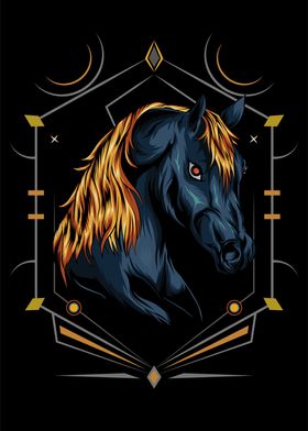 vector horse illustration