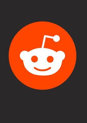 reddit logo on black 