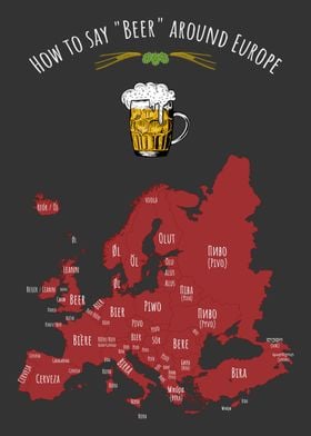 How to say beer in Europe
