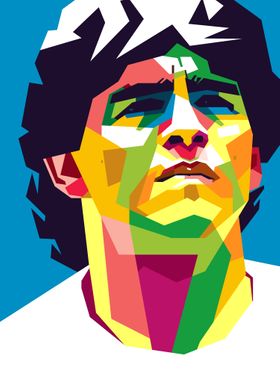 MARADONA FACE WPAP ARTWORK