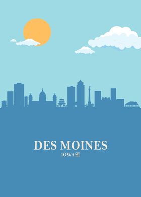 des moines city Skyline