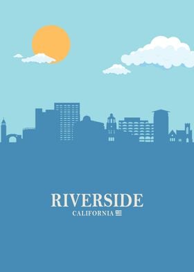 riverside City Skyline blu