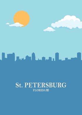 St Petersburg City Skyline