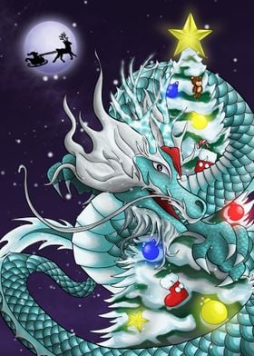 Christmas Santa Dragon