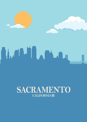 sacramento City Skyline bl