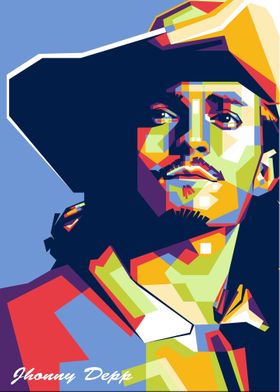 Johnny Depp In Wpap Design