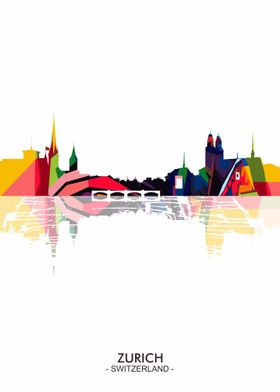 Zurich WPap Skyline