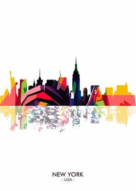 New York Wpap Skyline city