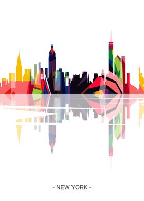 New York Wpap Skyline city