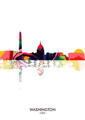 Washington Us wpap skyline