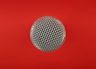Microphone over red