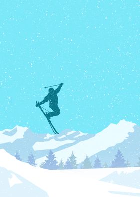 SKIING VINTAGE POSTER