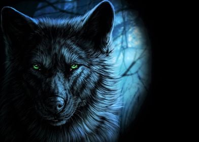 Animal Wolf Black Artistic