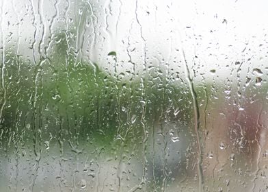 Rain drops on the window