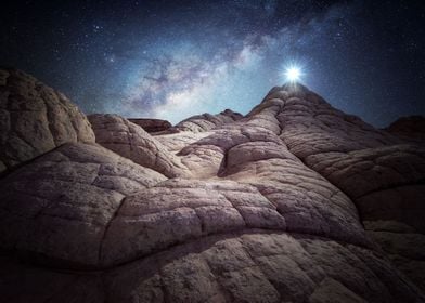 Earth Moon Stars Rock Nigh