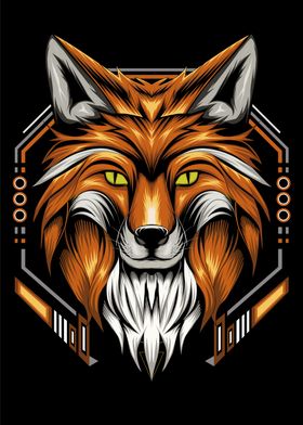 vector fox animal logo