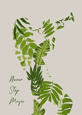 never stop music floral