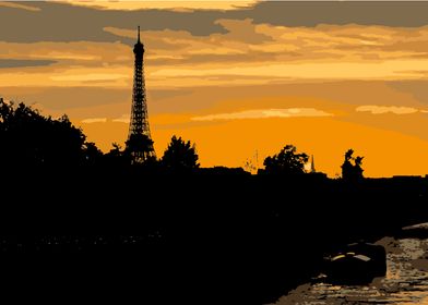 Sunset on Paris