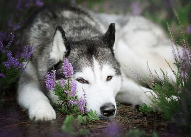  Husky Dogs Dog Pet Purple