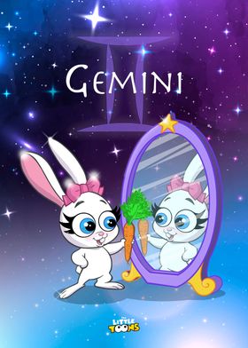 Dotty the bunny as Gemini