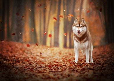  Husky Dogs Dog Pet Fall L