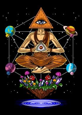 Psychedelic Pyramid Buddha