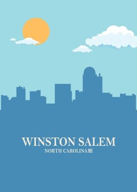 Winston Salem City Skyline