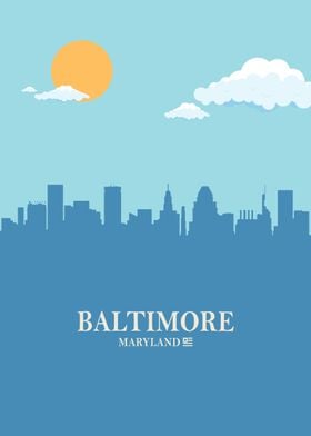 Baltimore City Skyline